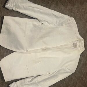 White Textured Blazer